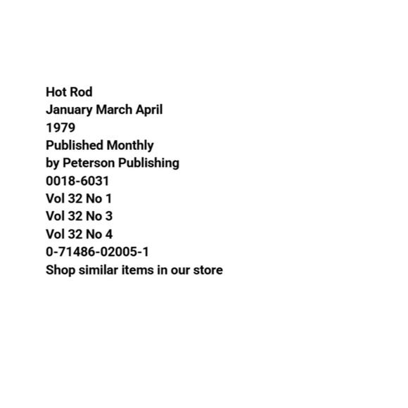 Vtg Lot 3 Hot Rod January March April 1979 Magazine Performance Parts Mustang - Picture 2 of 9